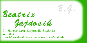 beatrix gajdosik business card